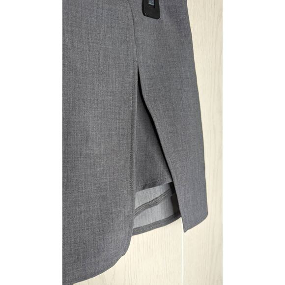 Pretty Little Things gray woven side slit mini skirt skort size 6 - Picture 9 of 11